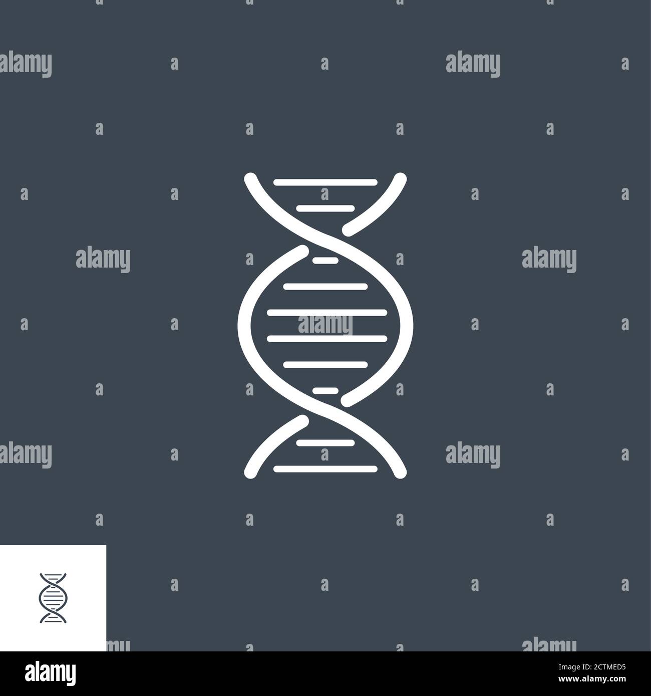 Icona glifo vettoriale correlato al DNA. Illustrazione Vettoriale