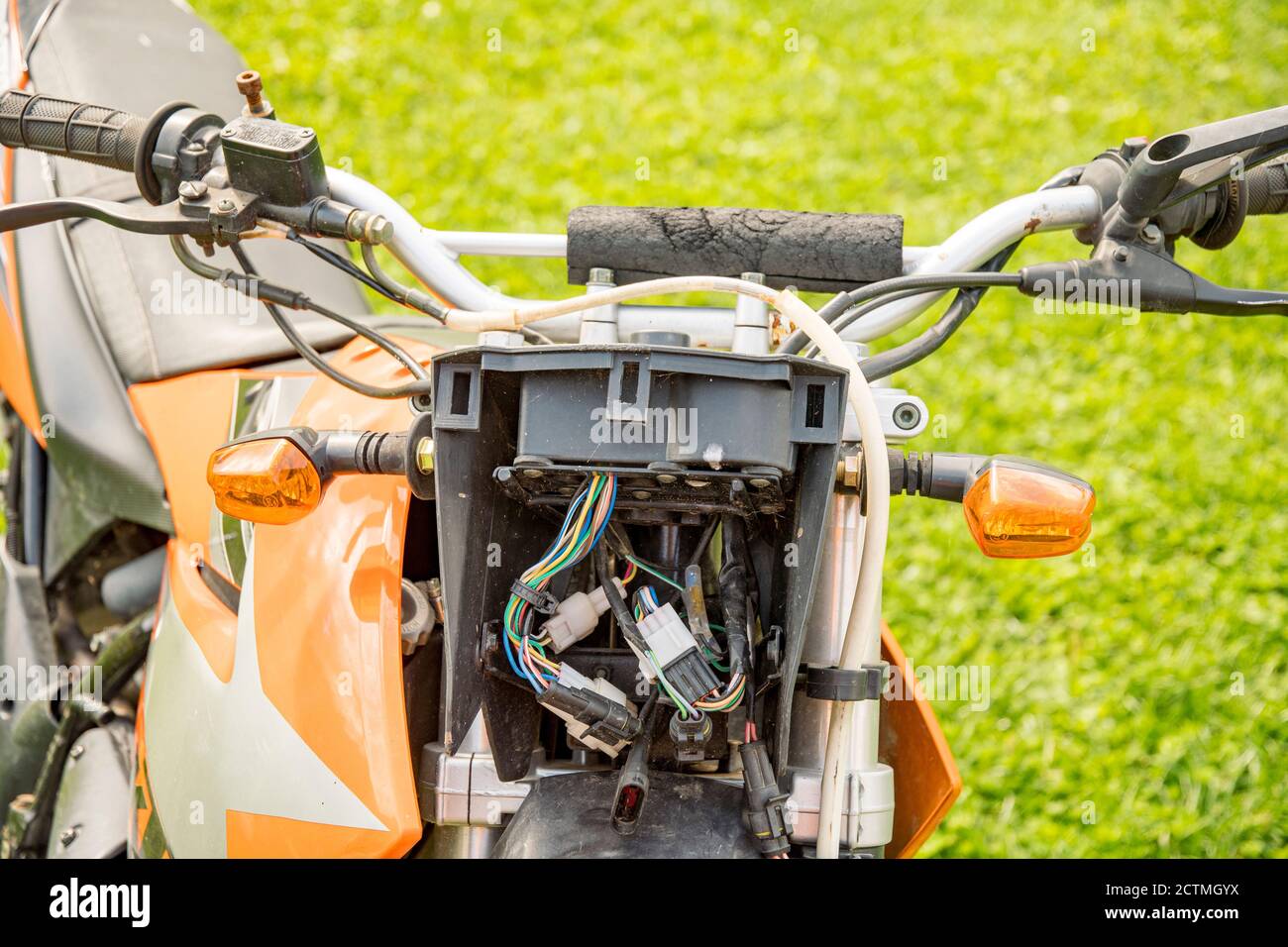 Moto in corto circuito con cavo Theft Foto Stock