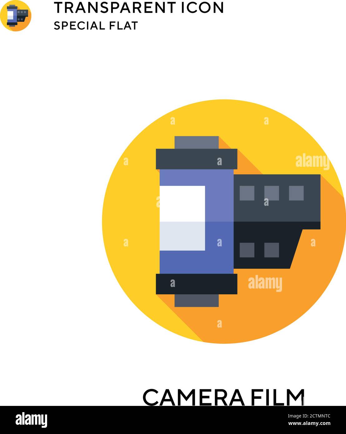 Icona del vettore della pellicola della telecamera. Illustrazione piatta. Vettore EPS 10. Illustrazione Vettoriale