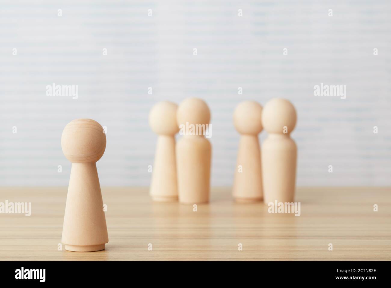 Concetto di cubi giocattolo delle persone Foto Stock