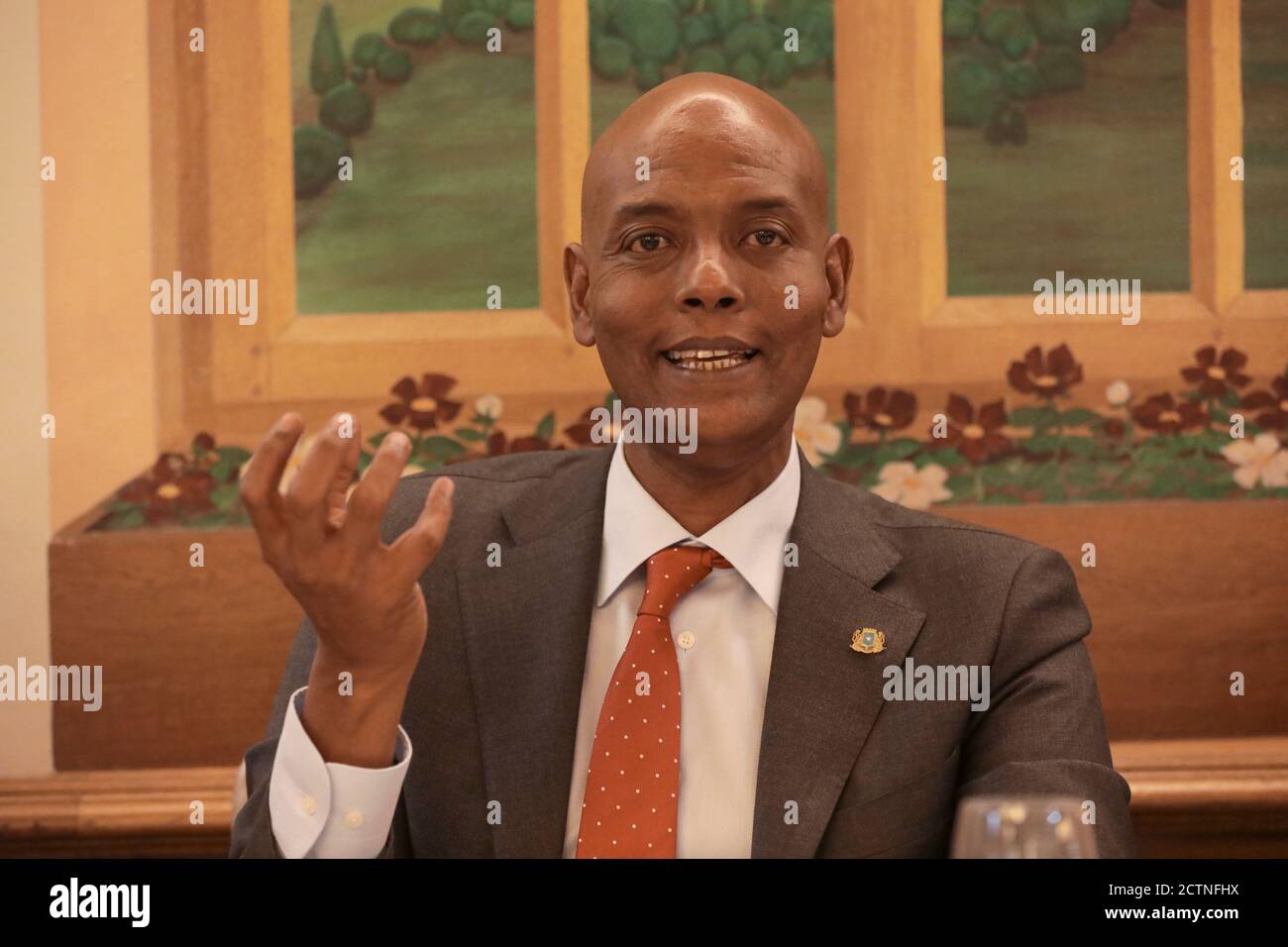 ABSHIR ADEN FERRO CANDIDATO ALLE ELEZIONI PRESIDENZIALI SOMALE Foto Stock