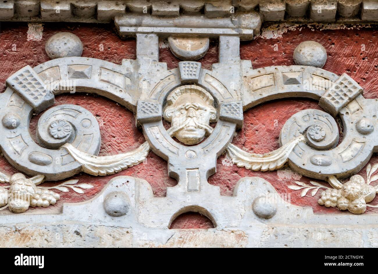 Dettaglio architettonico, Castello Bevern, Bevern, Weserbergland, bassa Sassonia, Germania, Europa Foto Stock