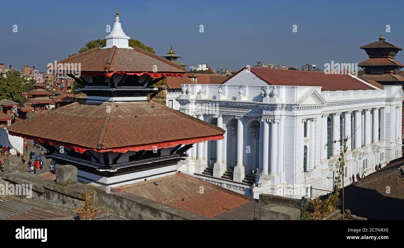 Gaddi Baithak, palazzo reale, piazza Durbar, Katmandu Nepal Foto Stock