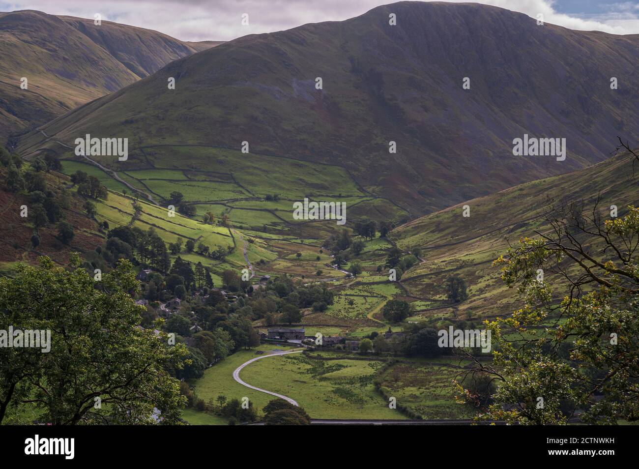 Hartsop sopra come viste, Lake District, Cumbria, Engalnd, UK Foto Stock