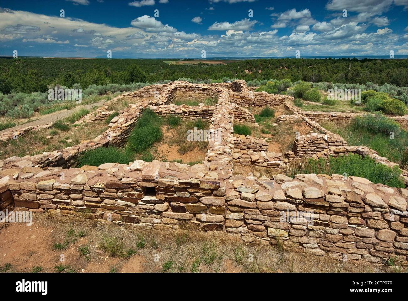 Lowry Pueblo, rovine Anasazi al Canyon di antichi monumento nazionale, Colorado, STATI UNITI D'AMERICA Foto Stock