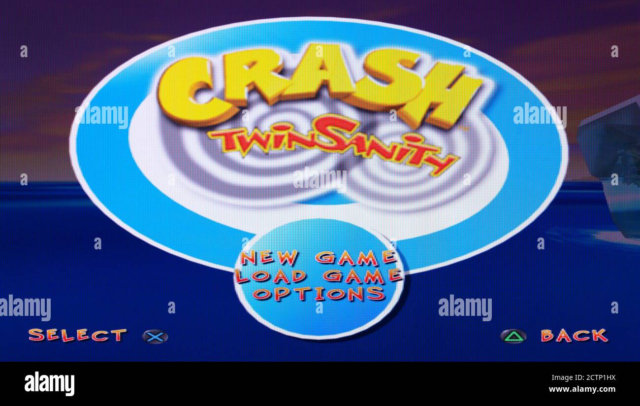 Crash Twin Sanity - Sony PlayStation 2 PS2 - Editoriale utilizzare solo Foto Stock