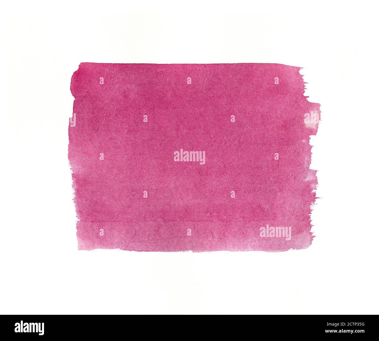 Acquerello sfondo rosa squadrato brillante tessuto isolato su bianco Foto Stock