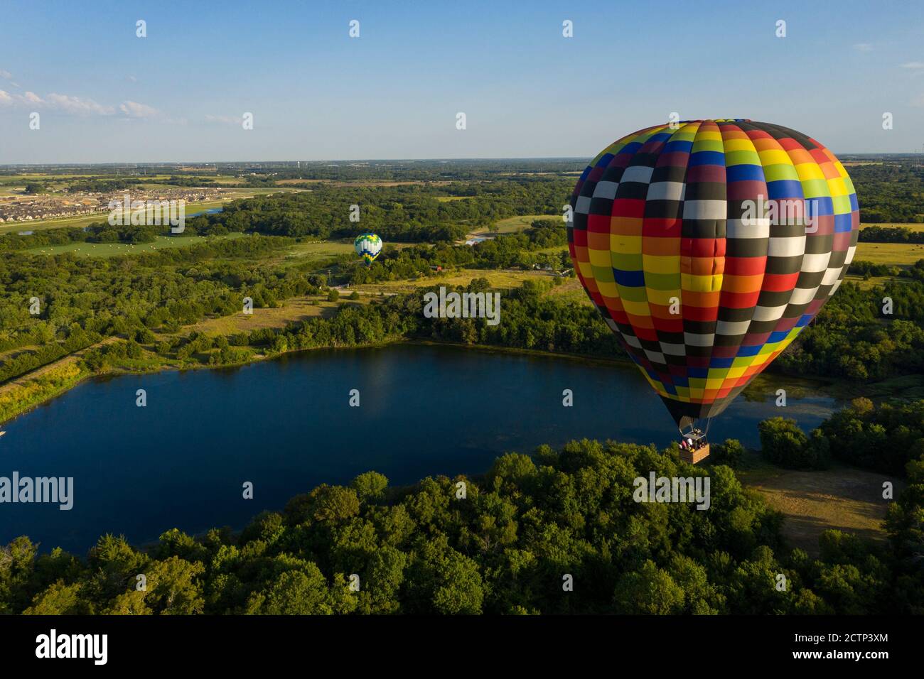 Giro in mongolfiera sul Texas Foto Stock