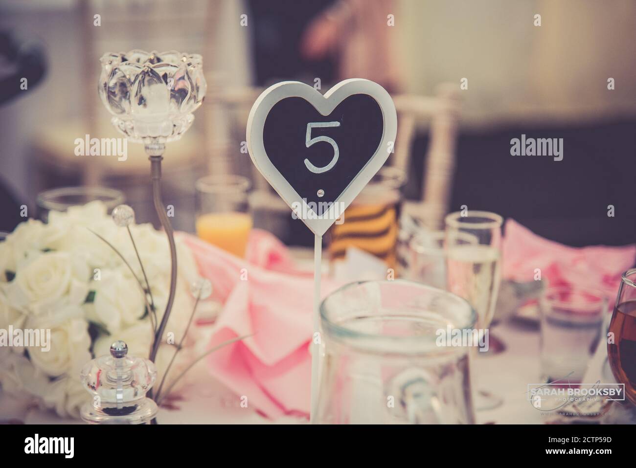 Bell'arredamento per matrimoni Foto Stock