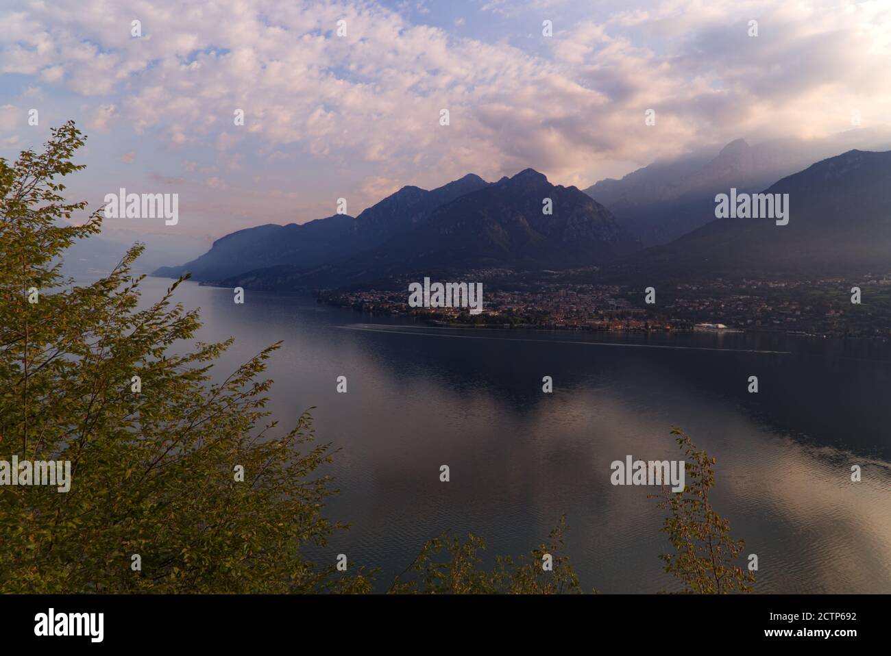 Paesaggio del Lago di Como, Italia Foto Stock