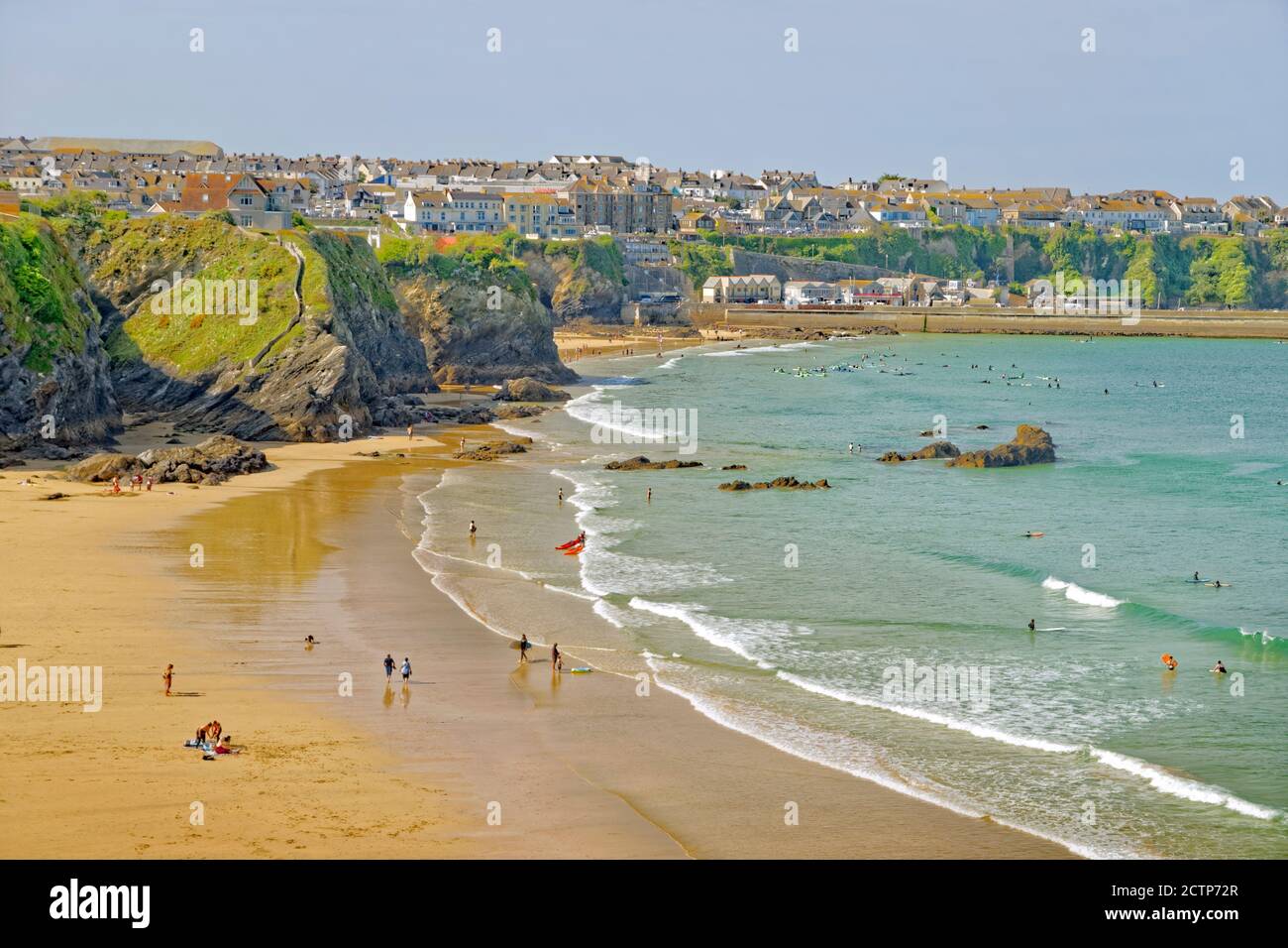 Newquay Bay, North Cornwall, Inghilterra. Foto Stock