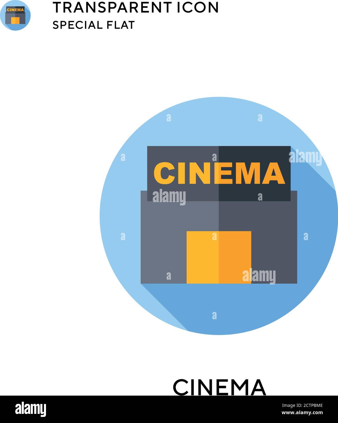 Icona cinefilm vettoriale. Illustrazione piatta. Vettore EPS 10. Illustrazione Vettoriale