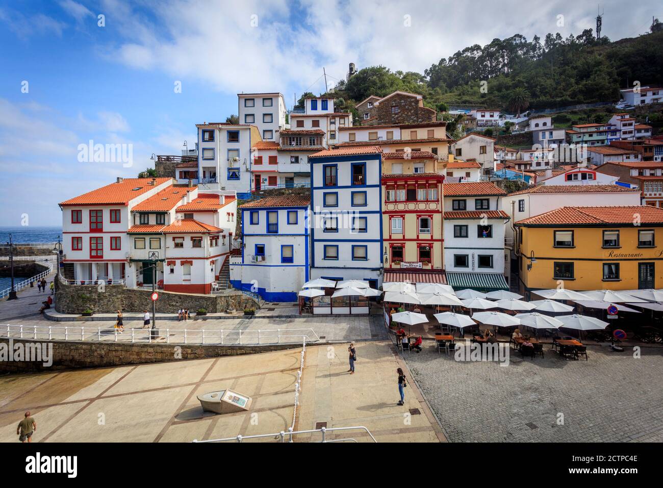 Cudillero, un villaggio di pescatori nel nord della Spagna. Asturie Foto Stock