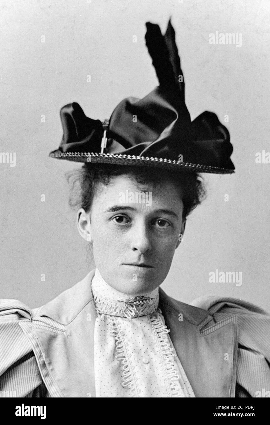 Edith Wharton (nee Edith Newbold Jones, 1862-1937), ritratto del romanziere americano c. 1889. Foto Stock