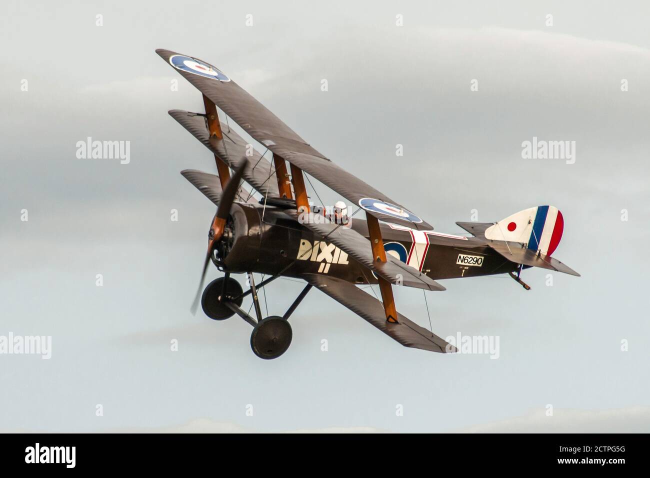 Il triplano Sopwith era un britannico sedile unico fighter aircraft progettati e fabbricati dalla Sopwith Aviation Company durante la Prima Guerra Mondiale. Foto Stock