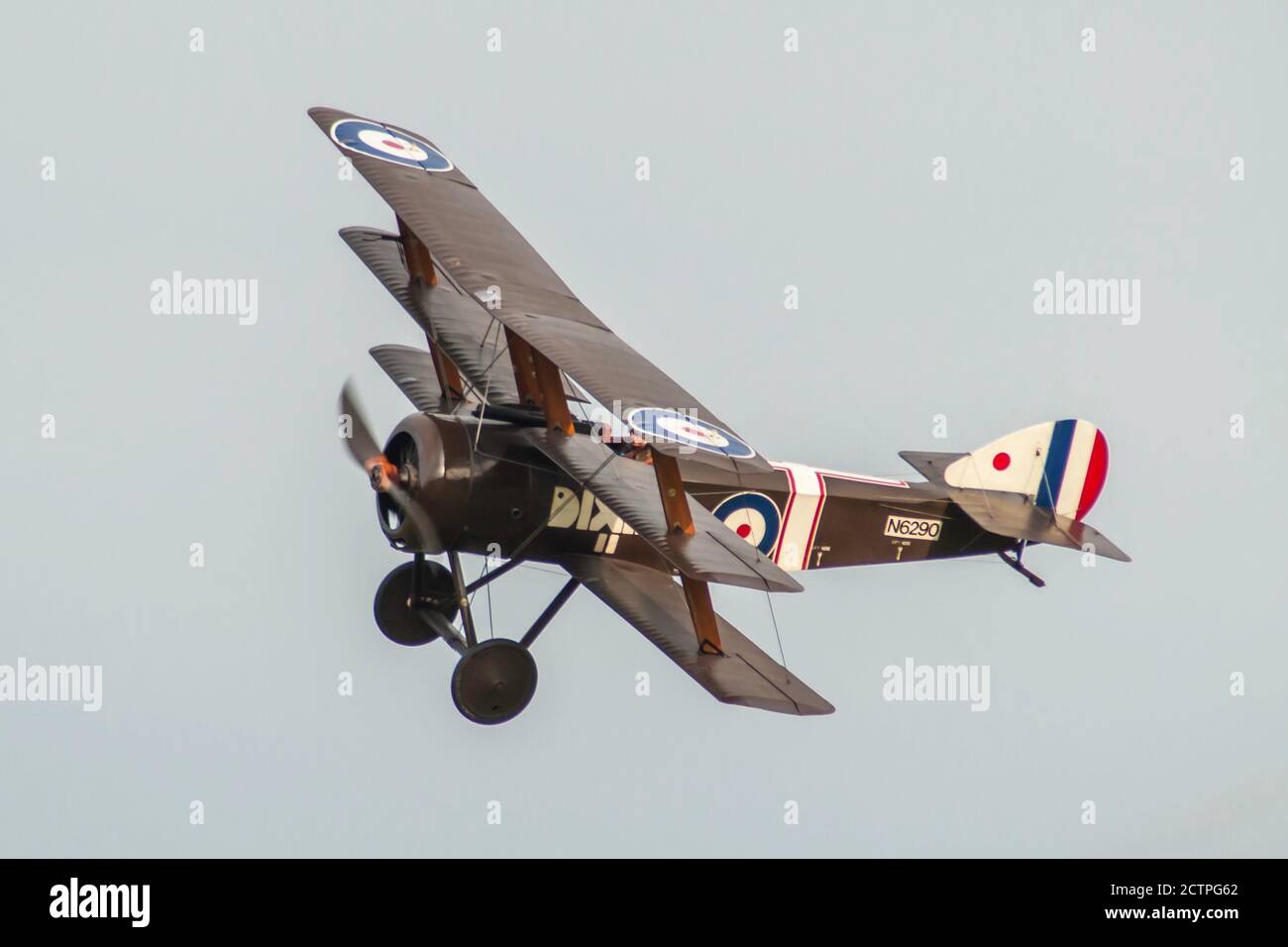 Il triplano Sopwith era un britannico sedile unico fighter aircraft progettati e fabbricati dalla Sopwith Aviation Company durante la Prima Guerra Mondiale. Foto Stock