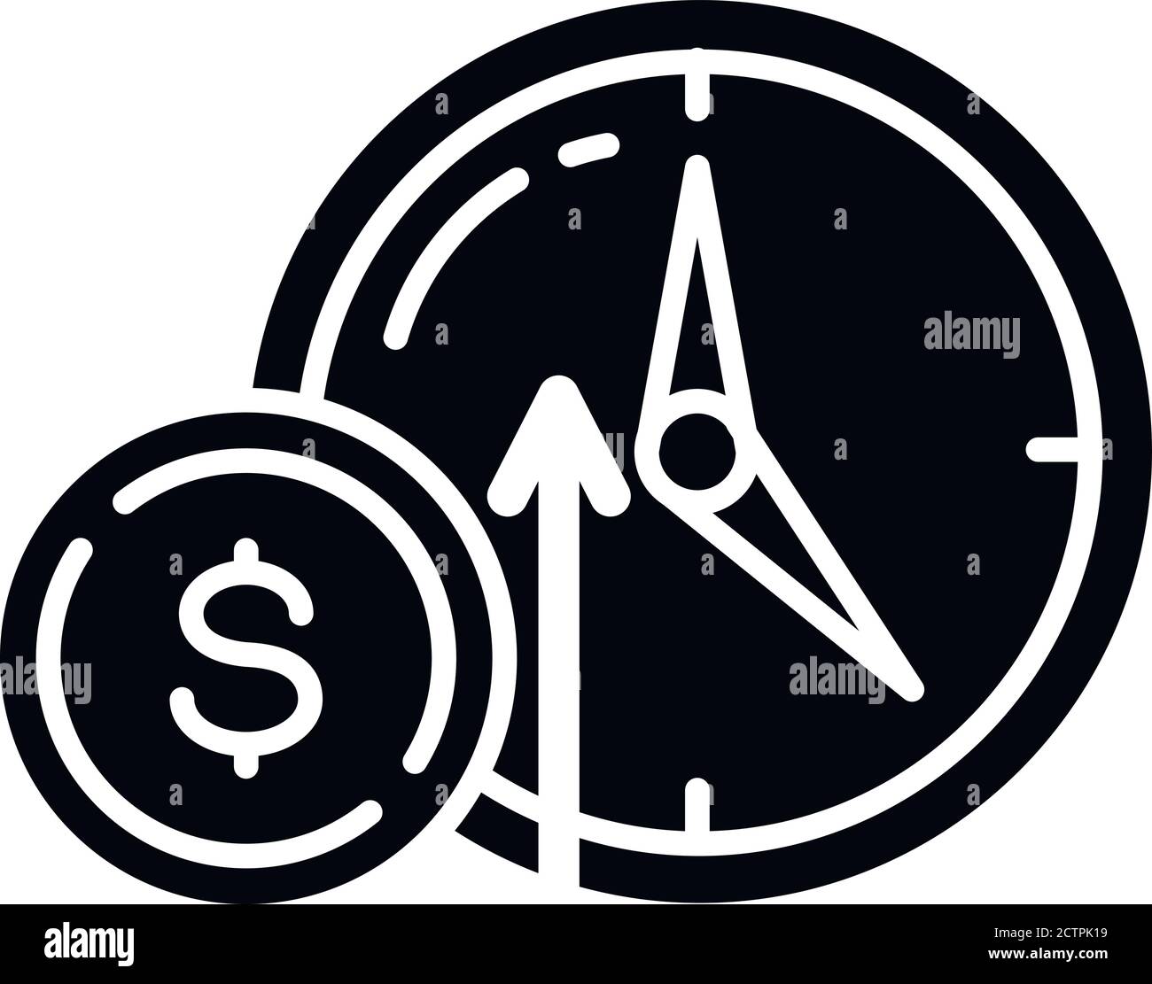 Valore Numismatico icona glifo nero Illustrazione Vettoriale