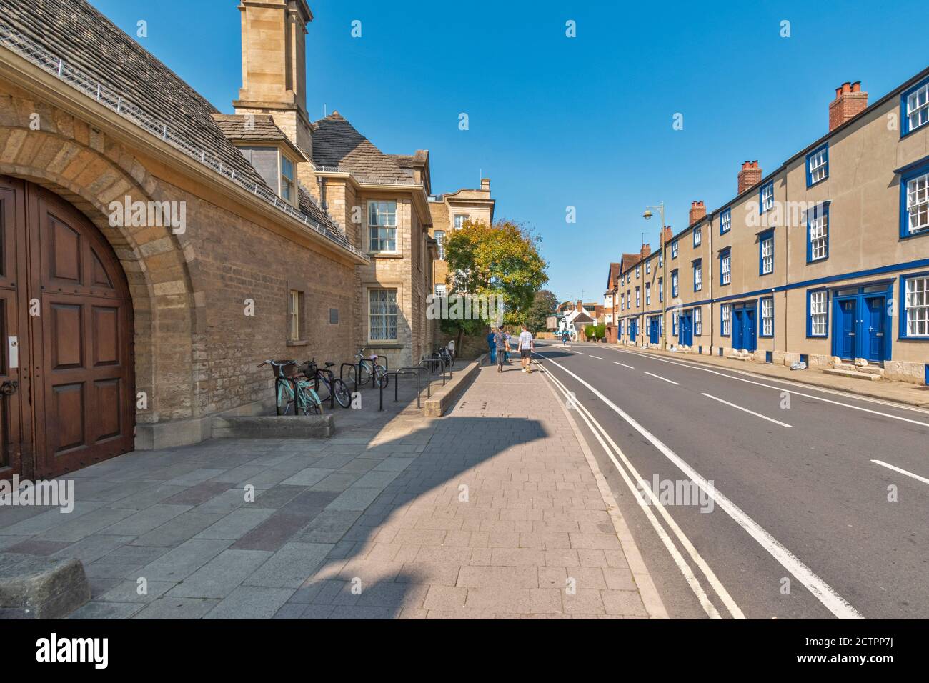 OXFORD CITY ENGLAND SOMERVILLE COLLEGE SULLA WOODSTOCK ROAD Foto Stock