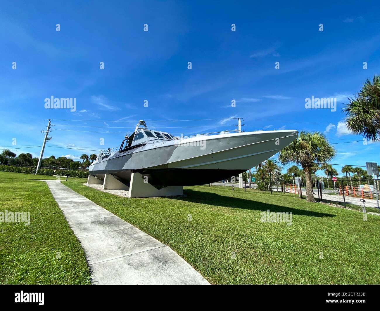 Piedi Pierce,FL/USA-9/17/20: La MK V è un'imbarcazione speciale per l'assalto di media gamma utilizzata dalle Navy Seals in combattimento. Foto Stock