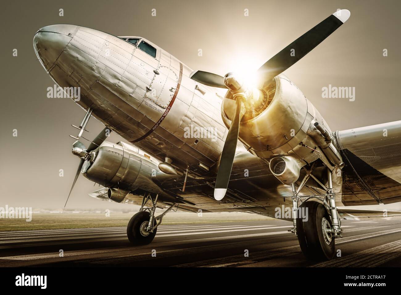 motore radiale di un velivolo storico Foto Stock