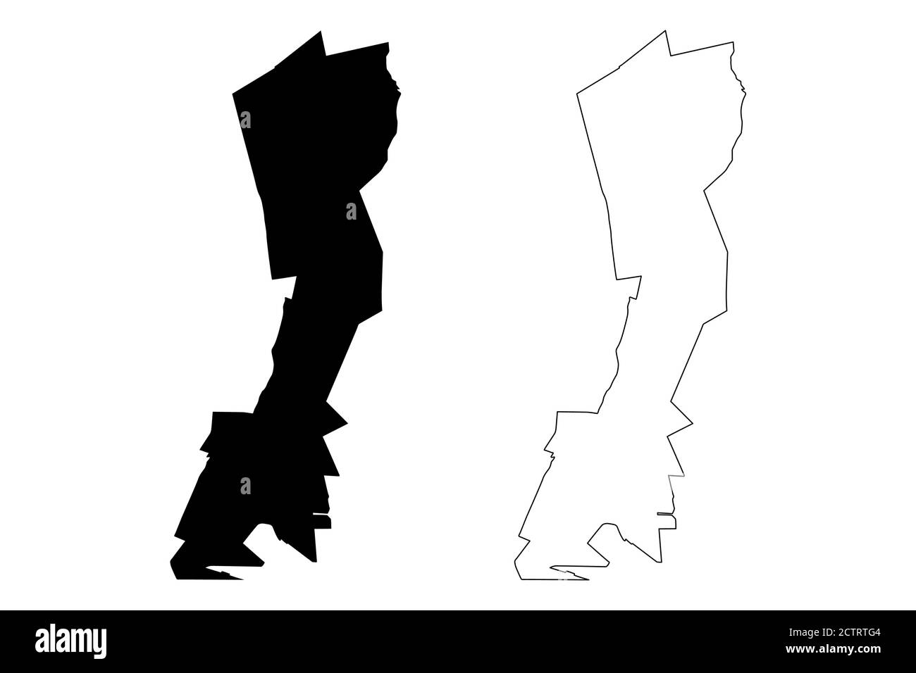 Soshanguve Città (Repubblica del Sud Africa, RSA, Provincia di Gauteng) mappa vettoriale illustrazione, abbozzare schizzo Città di Soshanguve mappa Illustrazione Vettoriale