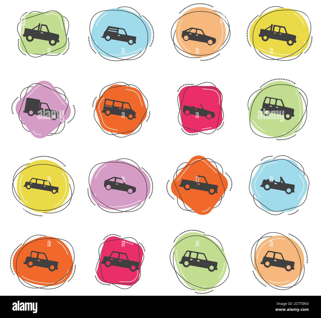 Auto è semplicemente le icone Illustrazione Vettoriale