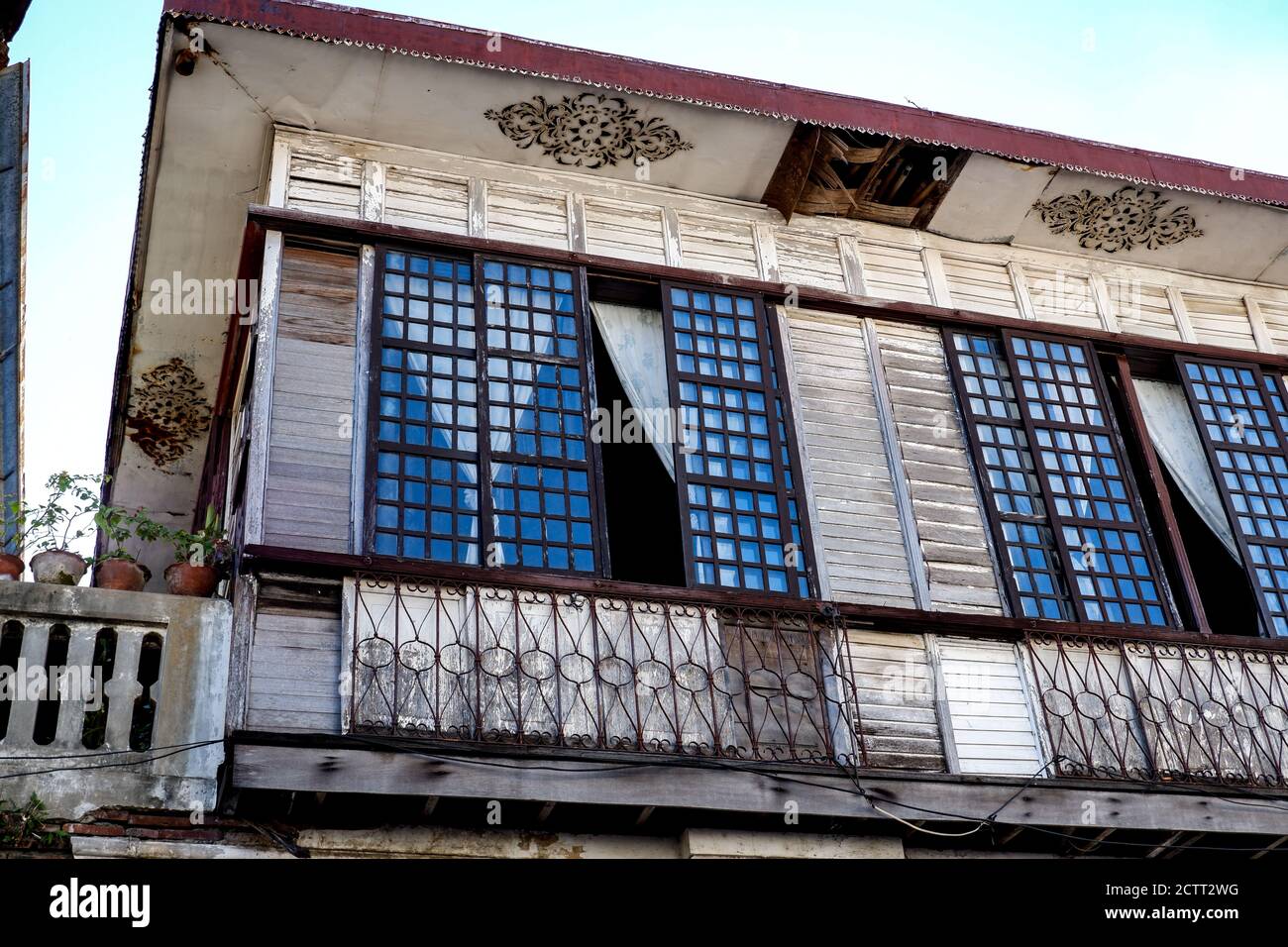 Architettura in stile coloniale spagnolo a Vigan City Foto Stock