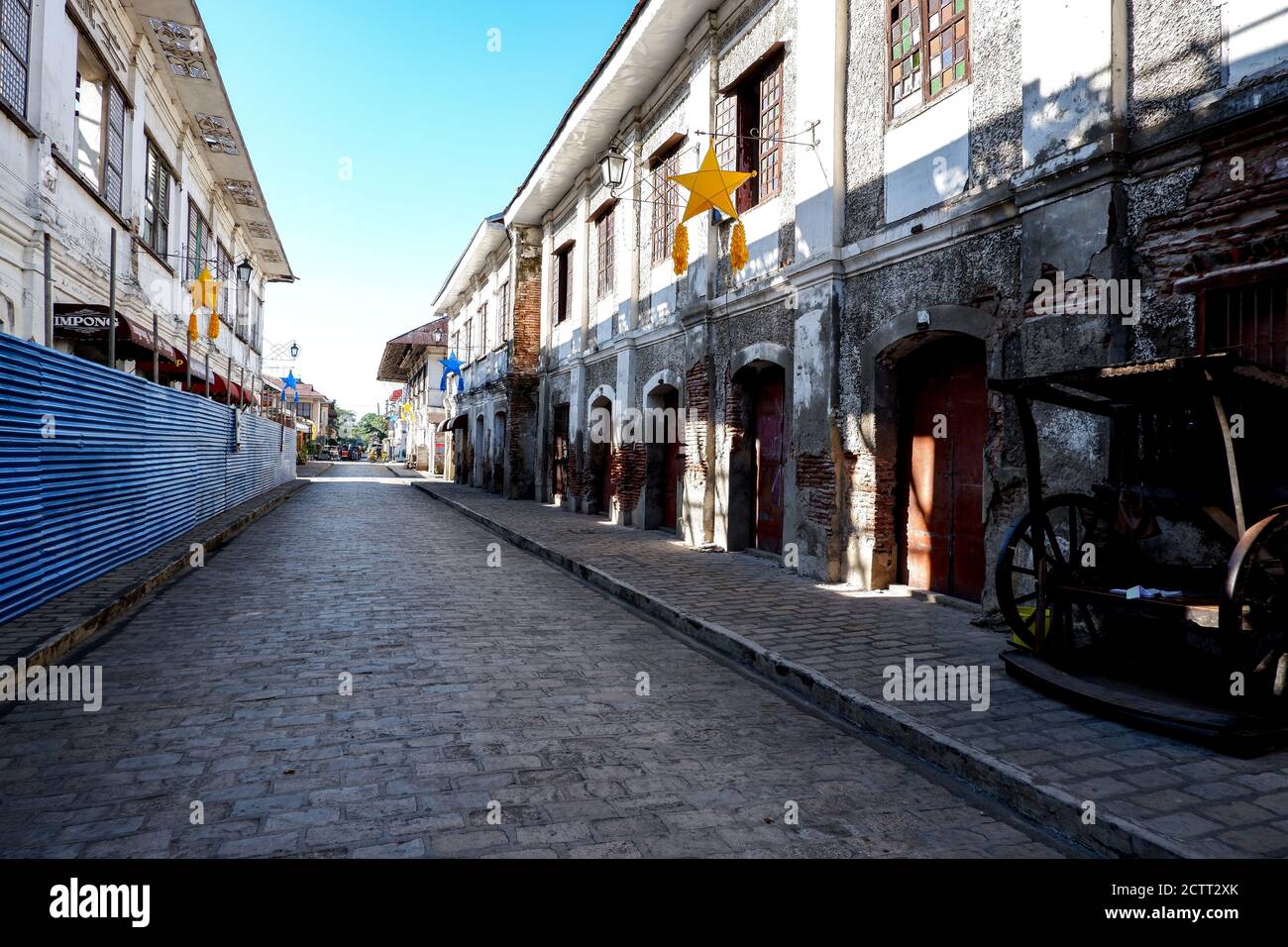 Architettura in stile coloniale spagnolo a Vigan City Foto Stock