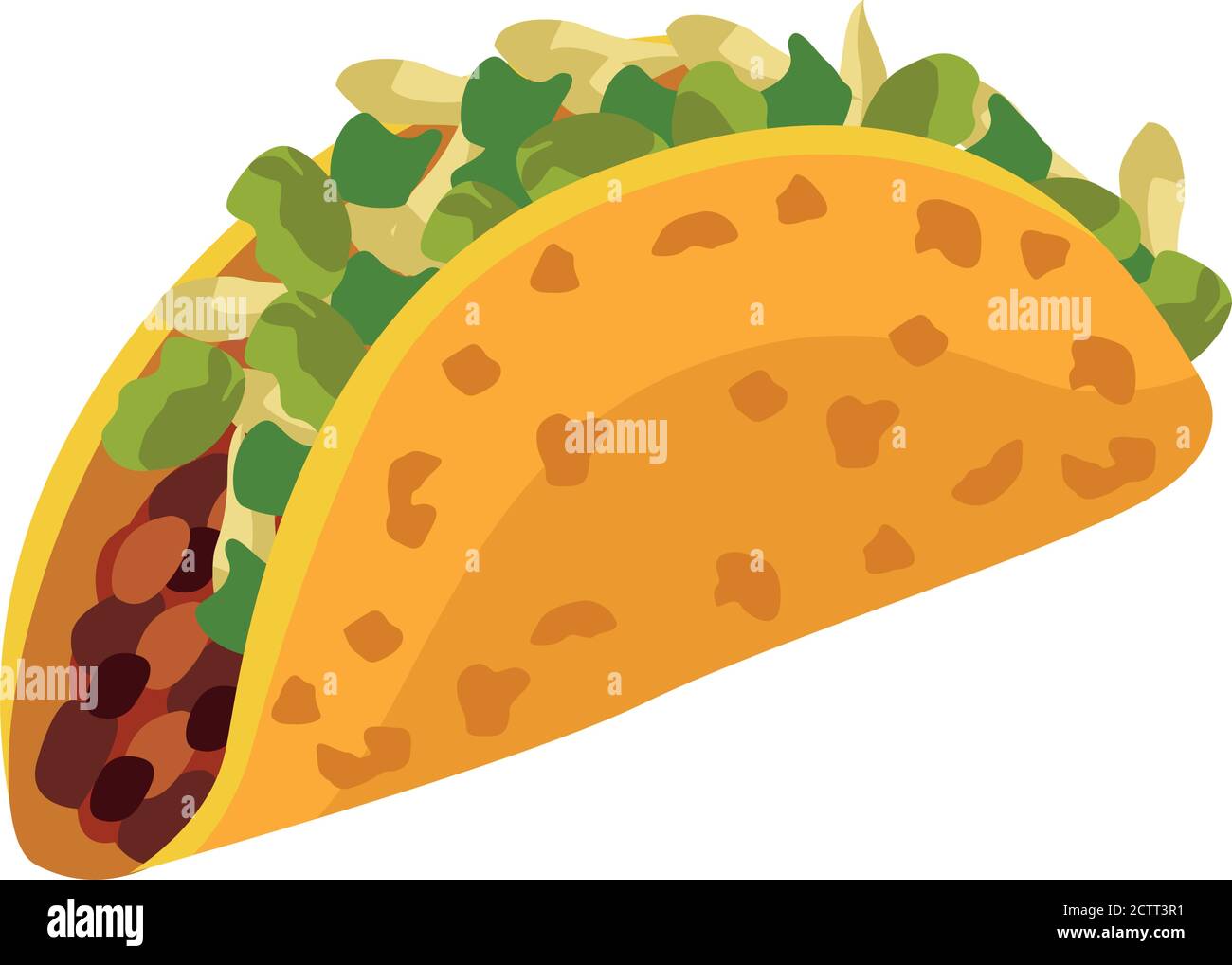 messicano taco cibo dettagliato icona stile grafico vettoriale Illustrazione Vettoriale