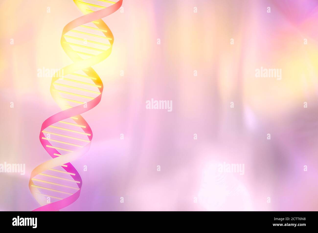 Elica DNA su sfondo rosa pastello Foto Stock