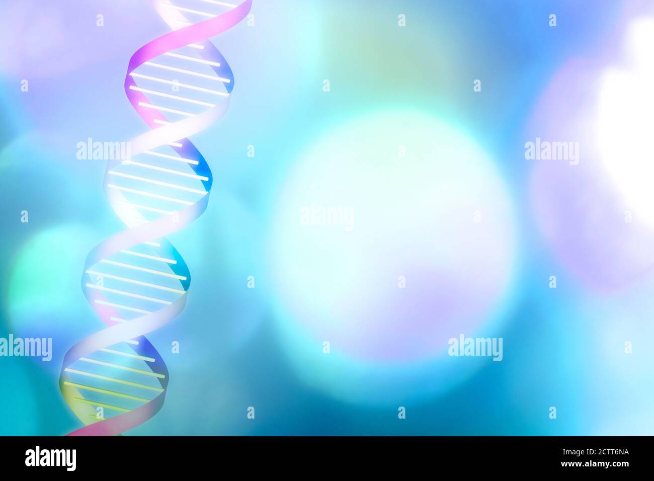 Elica DNA su sfondo astratto pastello Foto Stock