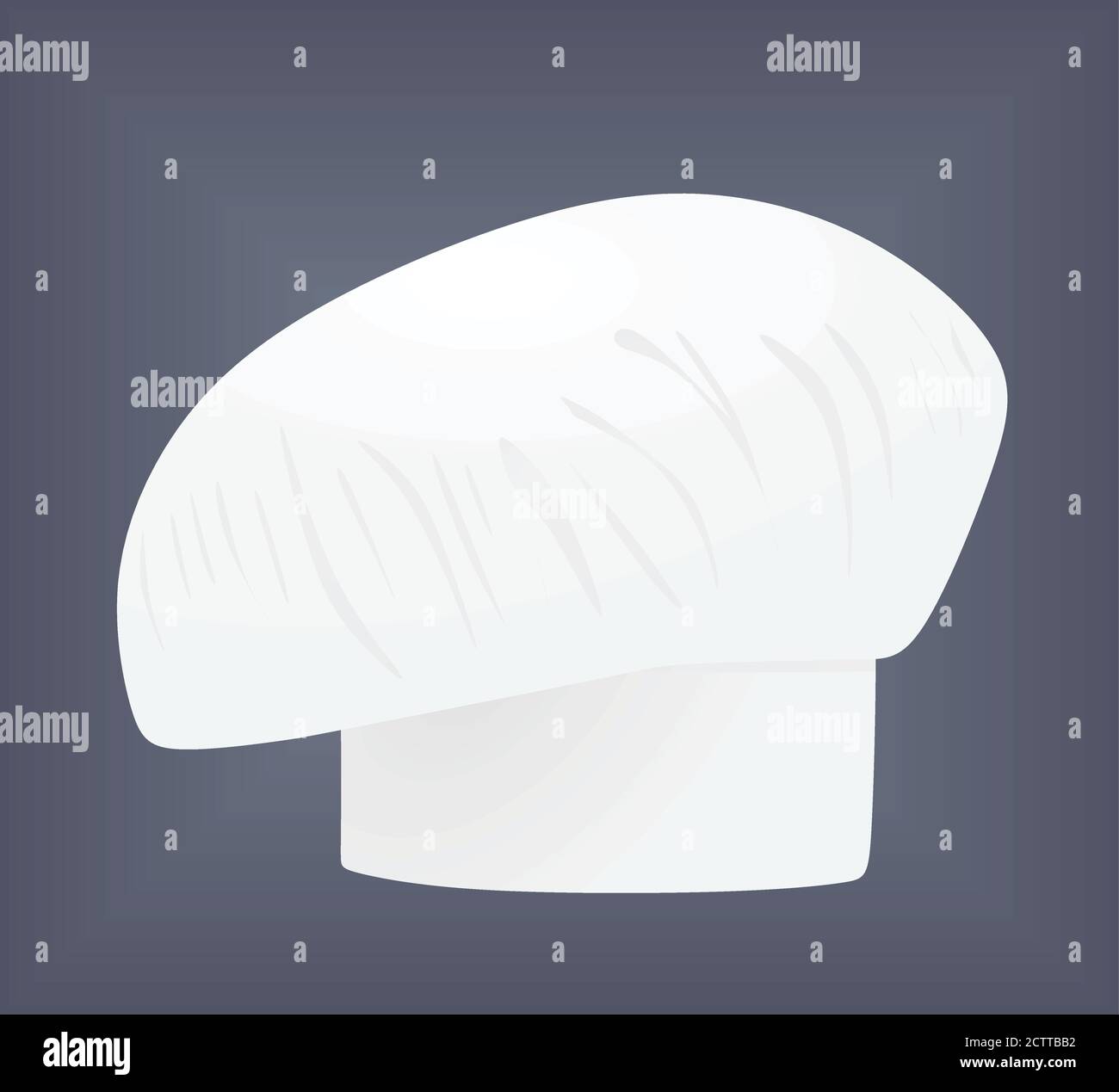 Cappello chef su sfondo grigio. Illustrazione vettoriale Illustrazione Vettoriale