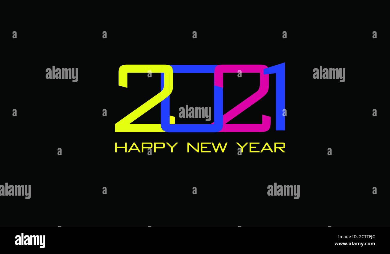 Felice anno nuovo 2021 foto di sfondo Foto Stock