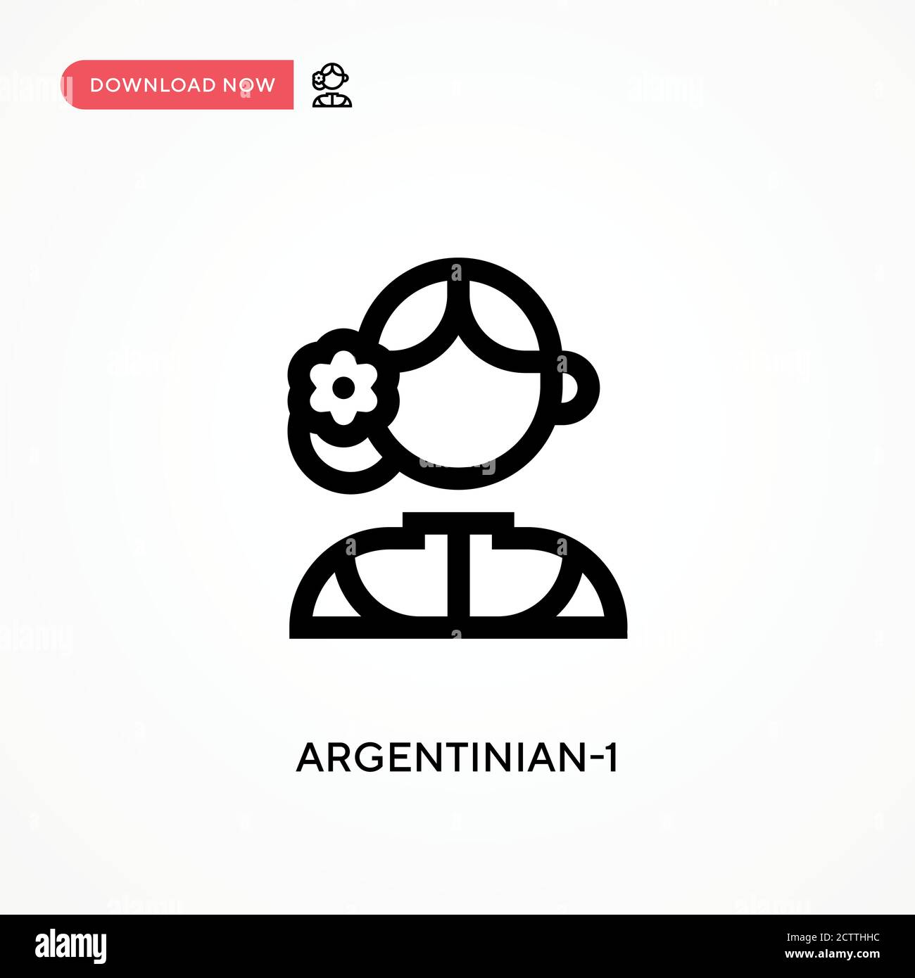 Icona vettore argentino-1. . Illustrazione vettoriale semplice e moderna per siti Web o applicazioni mobili Illustrazione Vettoriale