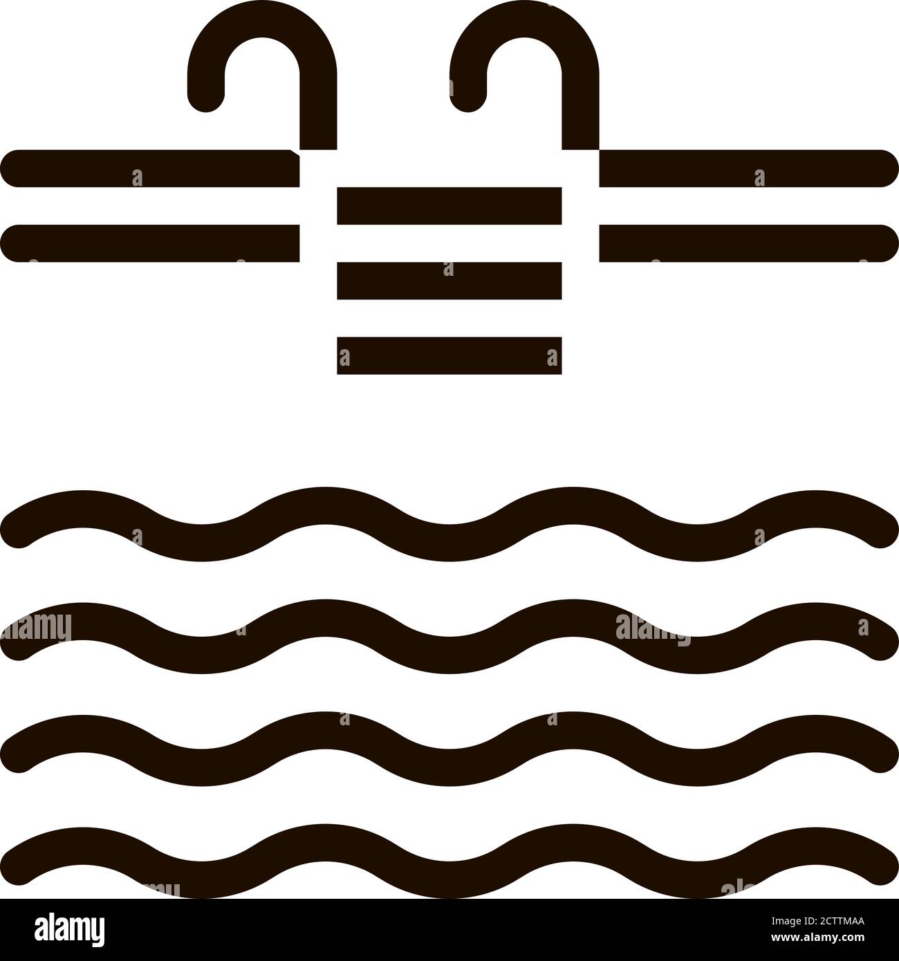 Acqua piscina icona del segno vettoriale Illustrazione Vettoriale