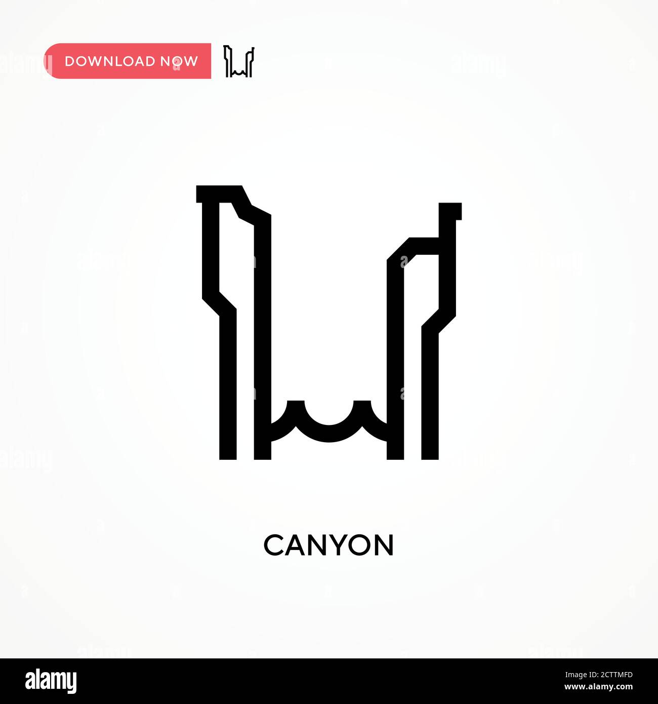 Icona vettore Canyon. . Illustrazione vettoriale semplice e moderna per siti Web o applicazioni mobili Illustrazione Vettoriale