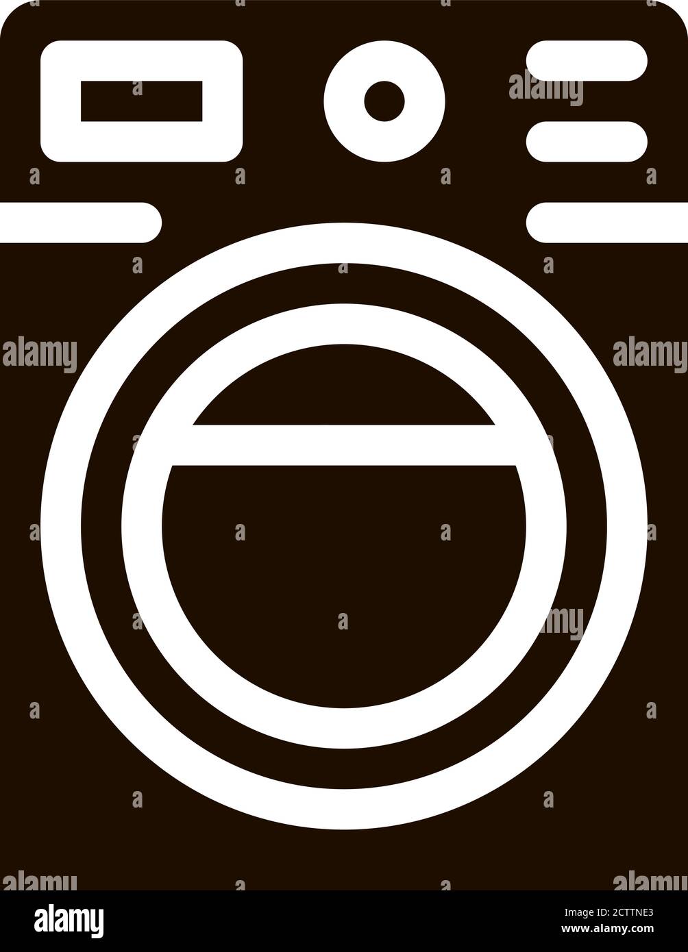 Icona del segnale vettoriale della lavatrice Illustrazione Vettoriale