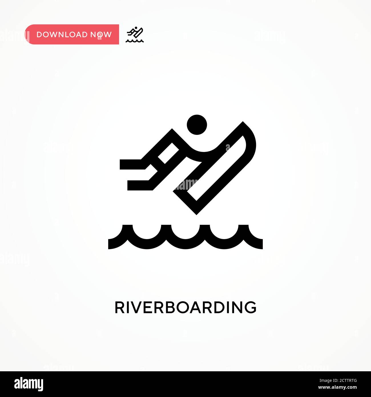Icona vettore di Riverboarding. . Illustrazione vettoriale semplice e moderna per siti Web o applicazioni mobili Illustrazione Vettoriale