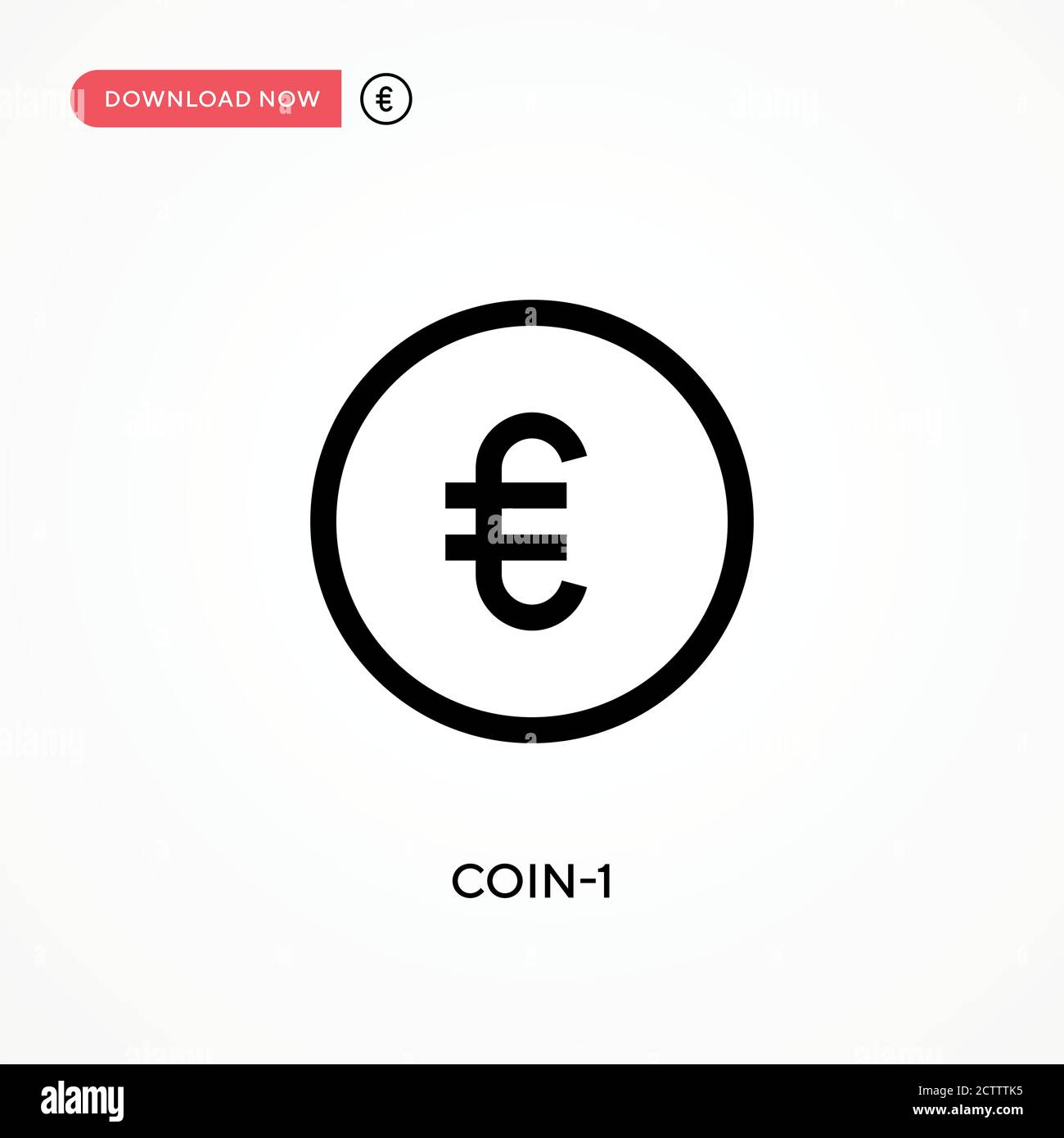 Icona vettore Coin-1. . Illustrazione vettoriale semplice e moderna per siti Web o applicazioni mobili Illustrazione Vettoriale