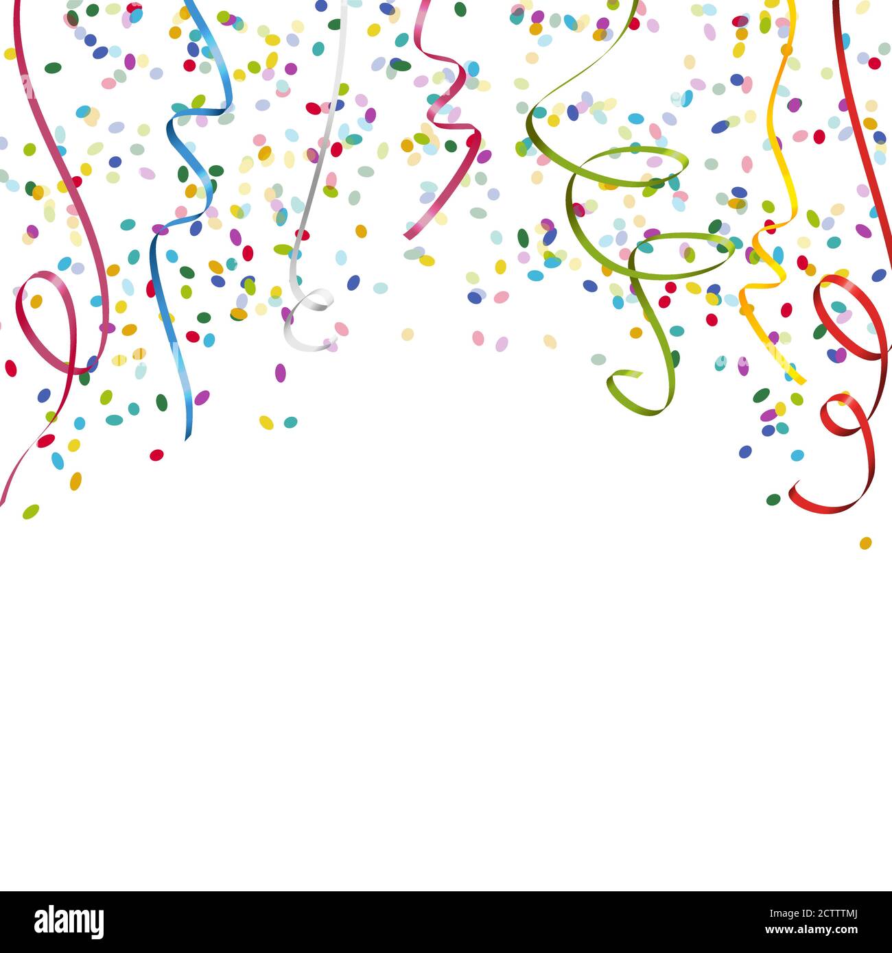 streaming colorato e sfondo confetti per feste o festival Illustrazione Vettoriale