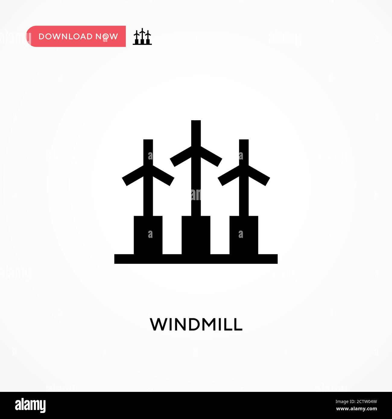 Icona vettore mulino a vento. . Illustrazione vettoriale semplice e moderna per siti Web o applicazioni mobili Illustrazione Vettoriale