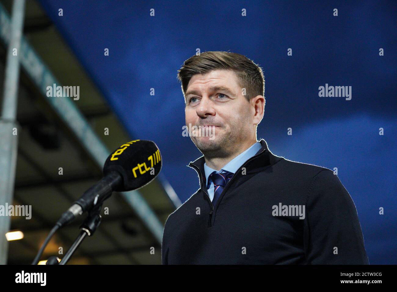 TILBURG, PAESI BASSI - SETTEMBRE 24: Allenatore Steven Gerrard del Rangers FC prima della terza partita di qualificazione della UEFA Europa League tra Willem II e Rangers FC al Koning Willem II Stadium il 24 settembre 2020 a Tilburg, Paesi Bassi *** Local Caption *** Steven Gerrard of Rangers FC Foto Stock