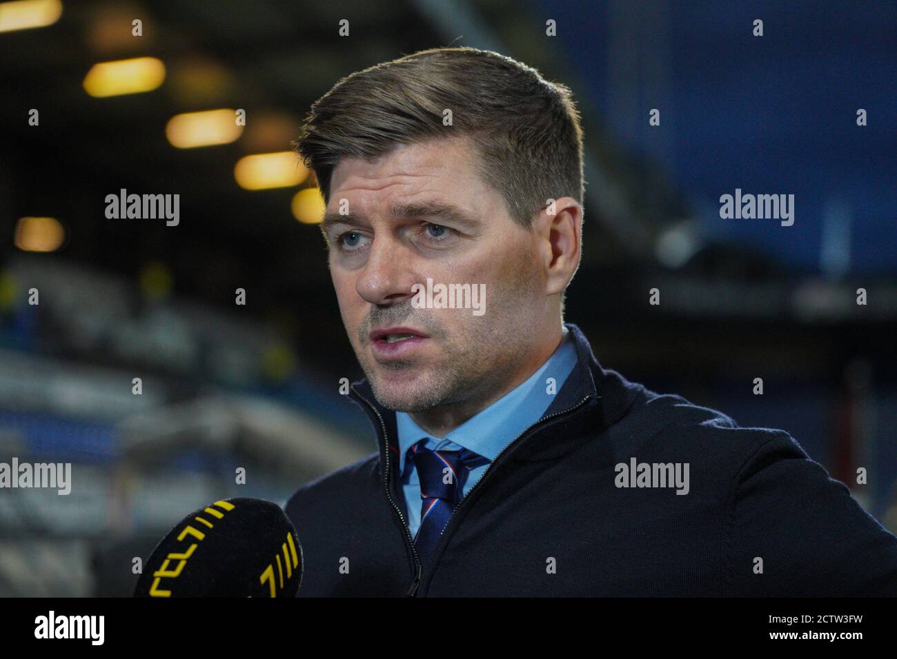 TILBURG, PAESI BASSI - SETTEMBRE 24: Allenatore Steven Gerrard del Rangers FC prima della terza partita di qualificazione della UEFA Europa League tra Willem II e Rangers FC al Koning Willem II Stadium il 24 settembre 2020 a Tilburg, Paesi Bassi *** Local Caption *** Steven Gerrard Foto Stock