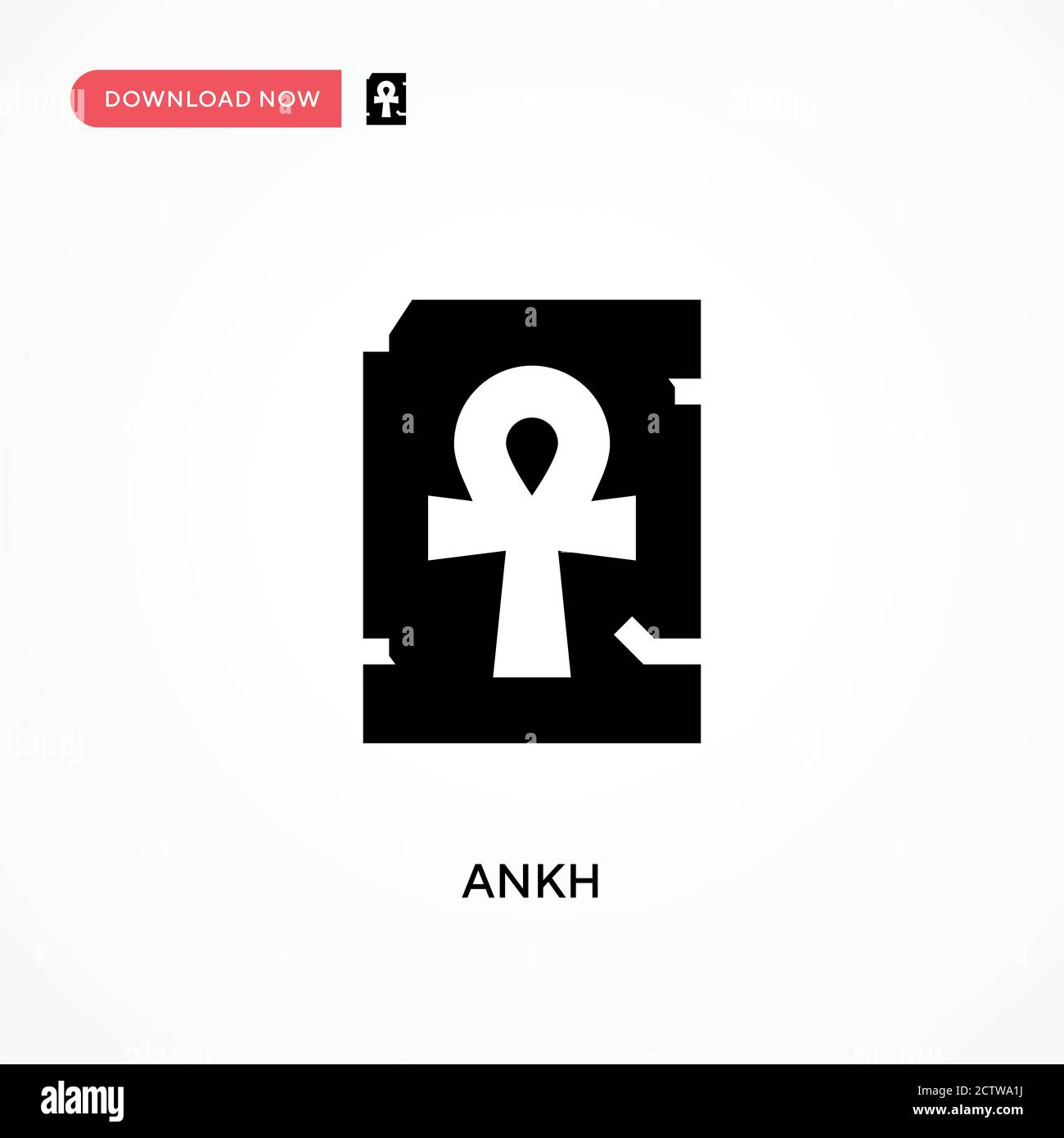 Icona vettore Ankh. . Illustrazione vettoriale semplice e moderna per siti Web o applicazioni mobili Illustrazione Vettoriale