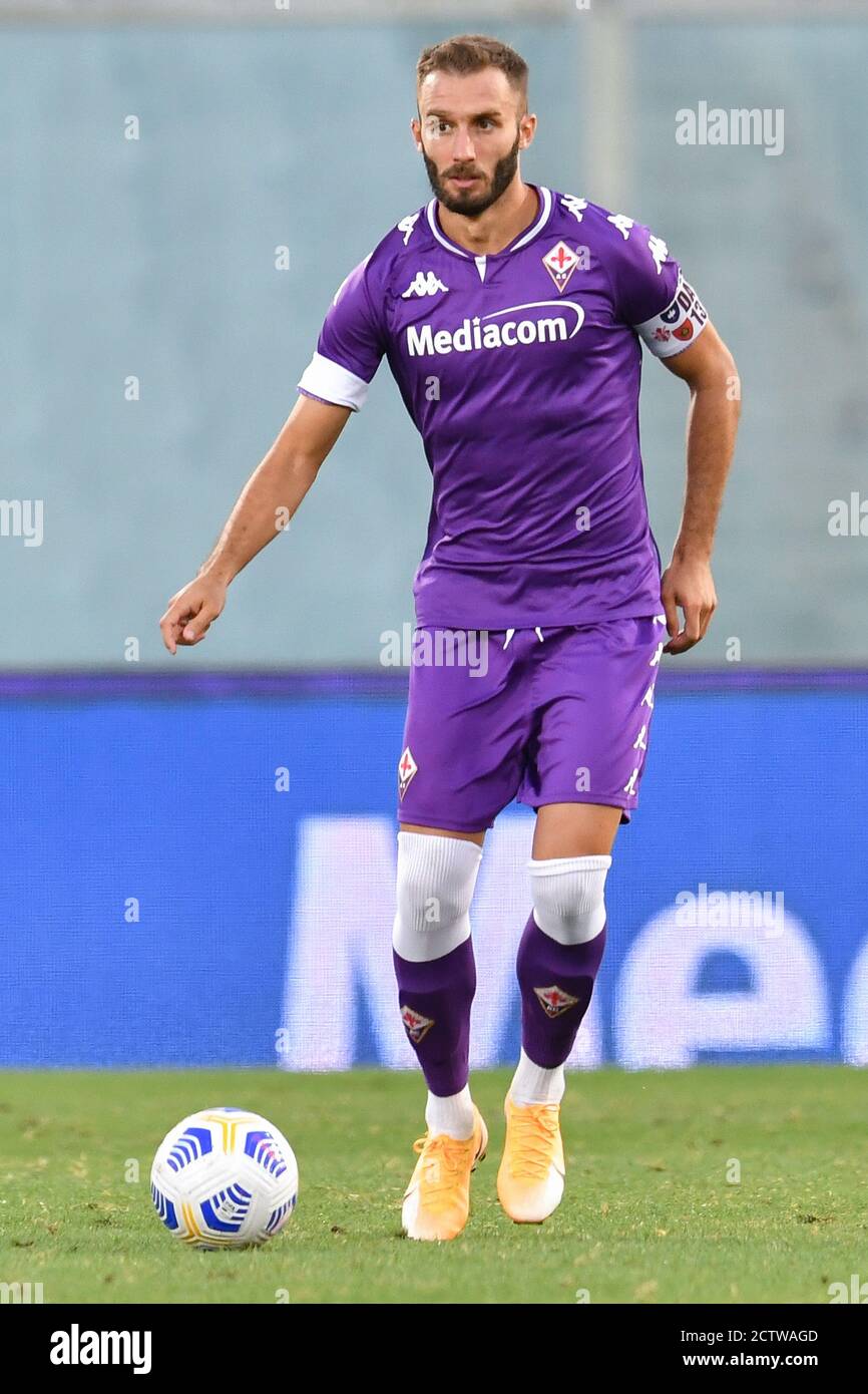 Pezzella tedesca durante Fiorentina vs Reggiana, Soccer Test Match, Firenze, Italia, 12 set 2020 Foto Stock