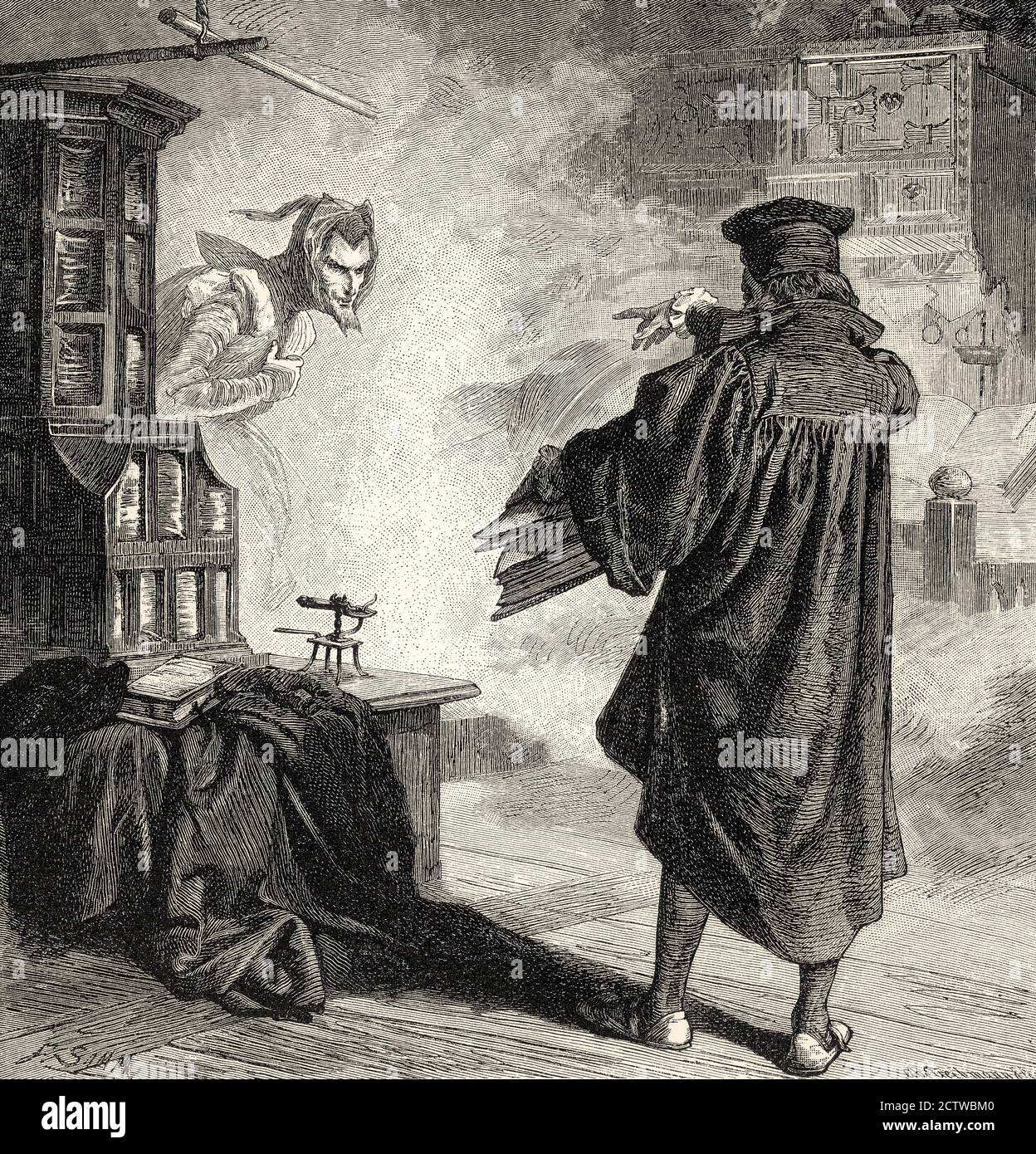 La visione di faust, prima parte del tragico gioco Faust di Johann Wolfgang  von Goethe Foto stock - Alamy
