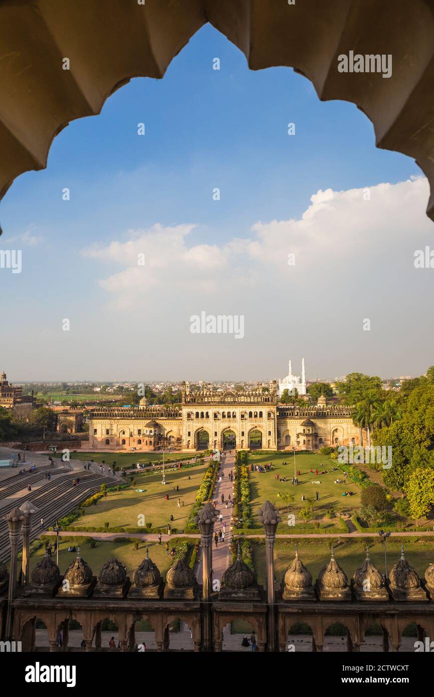 India, Uttar Pradesh, Lucknow, complesso Bara Imambara, Bada Imambara (edificio principale) Foto Stock