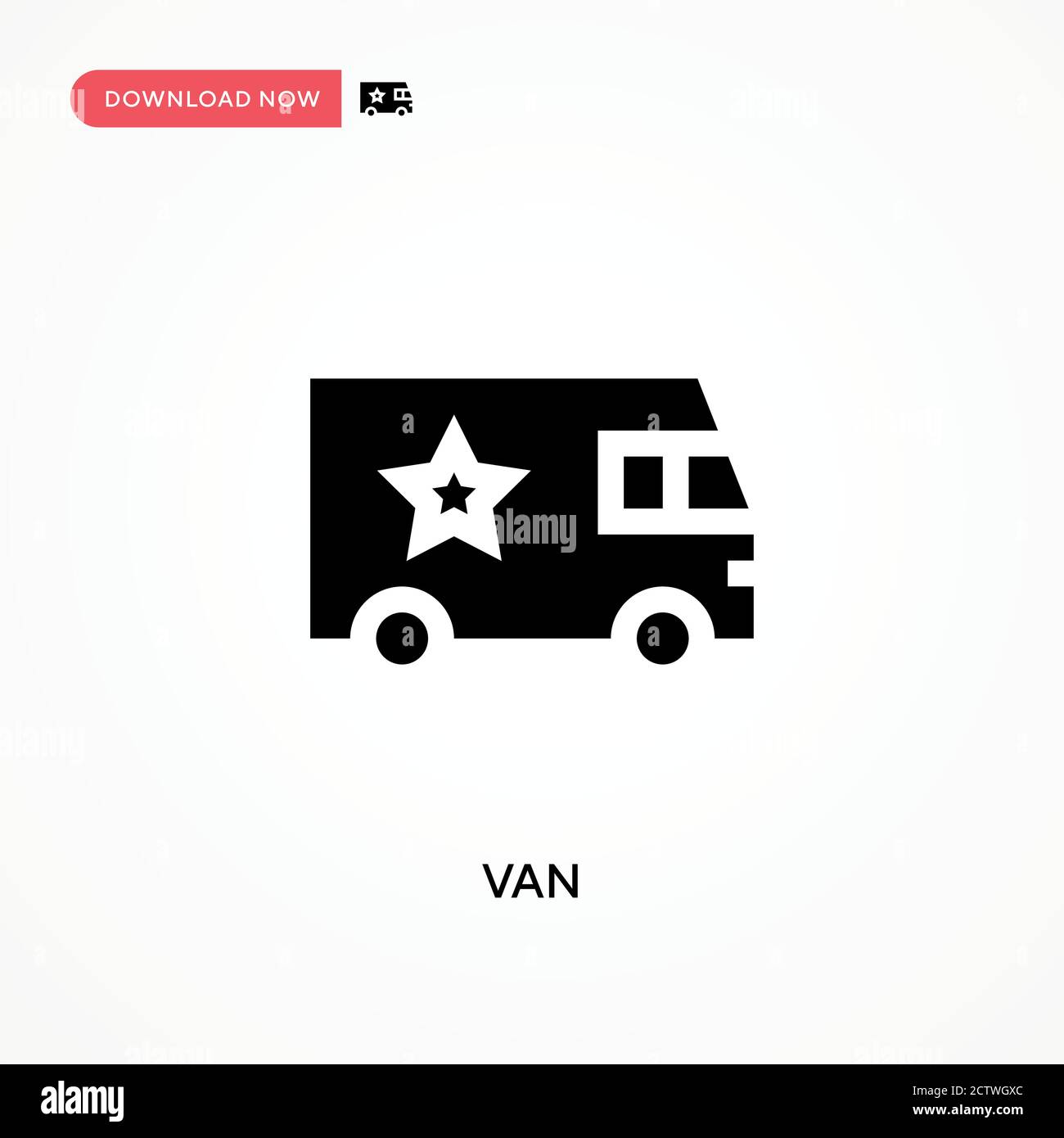 Icona vettore van. . Illustrazione vettoriale semplice e moderna per siti Web o applicazioni mobili Illustrazione Vettoriale