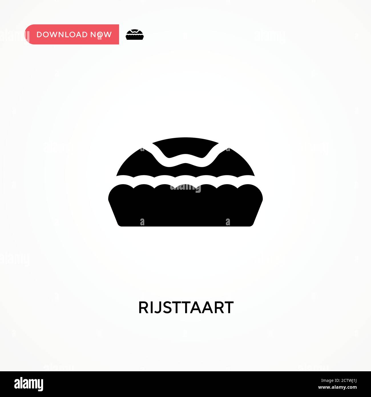 Icona vettore Rijsttaart. . Illustrazione vettoriale semplice e moderna per siti Web o applicazioni mobili Illustrazione Vettoriale