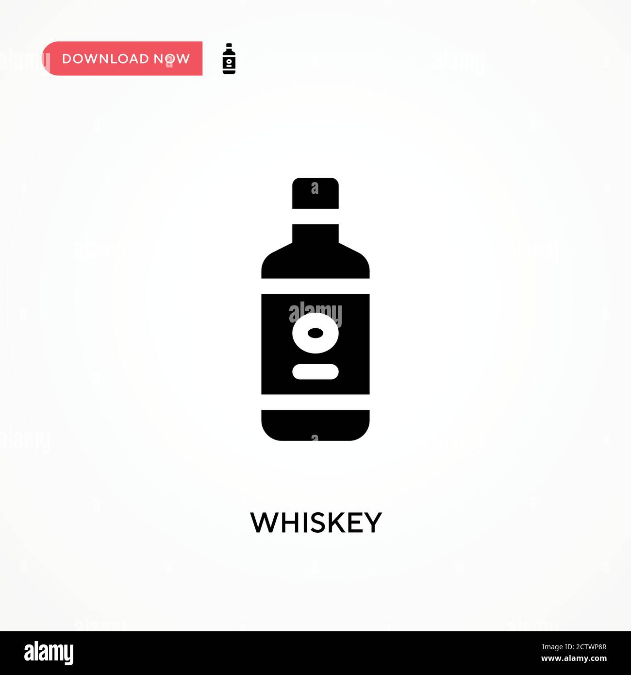 Icona vettore whiskey. . Illustrazione vettoriale semplice e moderna per siti Web o applicazioni mobili Illustrazione Vettoriale
